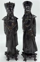 2 Chinese Carved Figural Statues