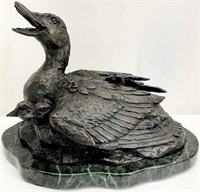 William Turner Bronze Duck Sculpture