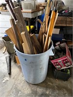 Lot of wood in garbage can