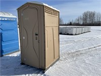 PLASTIC PORTA-POTTY, BROWN