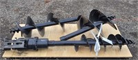 Hydraulic Auger w/(3) Bits for Mini Excavator -NEW