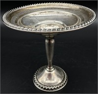 Reticulated Sterling Silver Weighted Compote