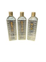 Set of 3 Karloff Glass Liquor Jars