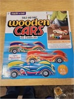 Childrens wooden car set