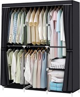 50 Portable Closet with Rods  Black