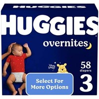 Huggies Overnites Diapers  Size 3  58 Ct