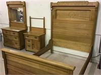 Antique 3 Piece Matching Bedroom Set