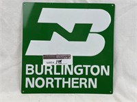 Burlington Northern Metal Sign(Green)