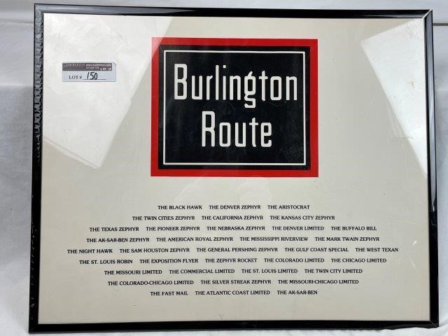 Burlington Route: Framed model print