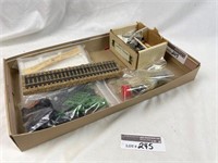 Flat of train table accessories