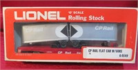 Lionel CP Rail Flat Car w Vans Train Car w Box