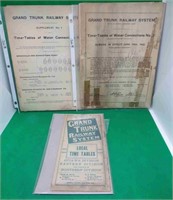 1905-1910 Grand Trunk Railway Timetable Connection