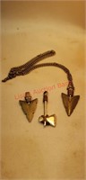 Arrow  and hatchet pendents