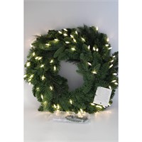 Bethlehem Lights 24" Overlit Wreath LEDs-Green