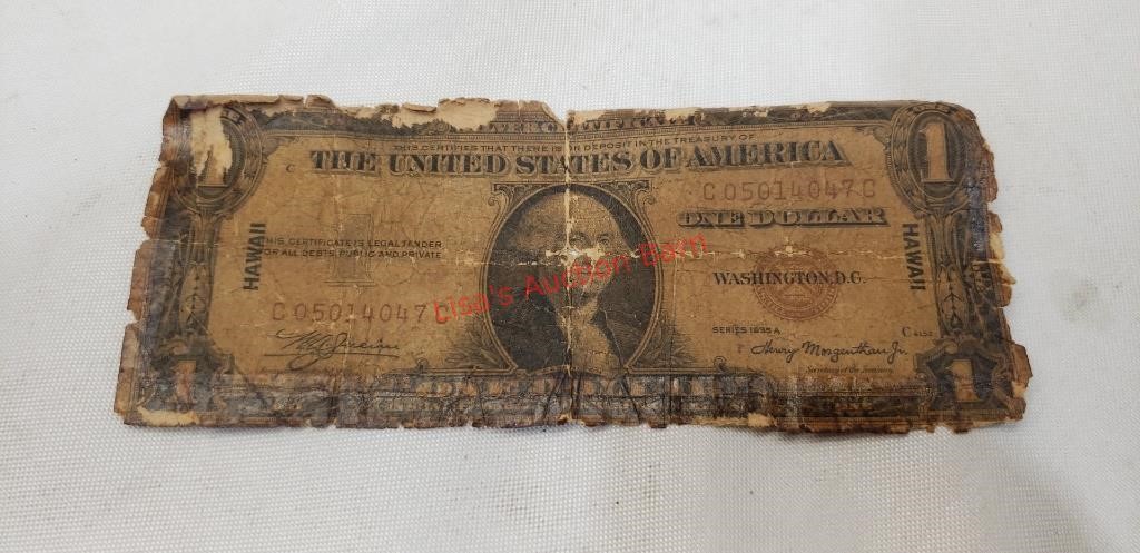 1935A $1 Silver Certificate, Hawaii World War II