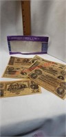 Confederate  currency banknotes replicas