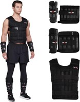 Adjustable Weighted Vest Set with Arm and Leg Weig