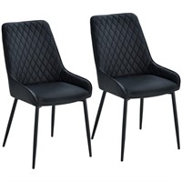 Dining Chairs Set of 2, Modern PU Leather