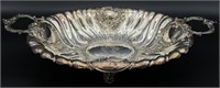 Antique Silver Plate Ornate Oval Dish