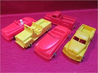 Vintage Reliable Toys Lot 5 Plastic Cars Old Toys