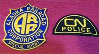 Alaska & CN Rail Railway Police Patches Specials