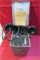 Vintage Train Telephone w Case & Instructions