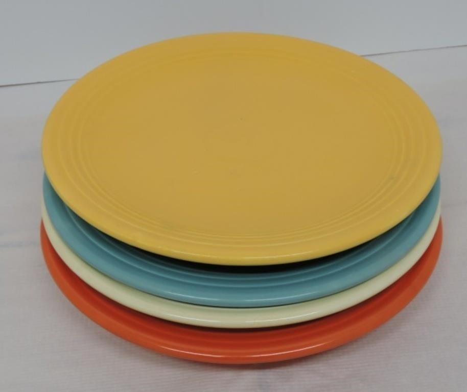 Vintage Fiesta 13" chop plate group, 4 - mixed