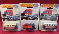 1978 Matchbox Lot 3 Diecast Train Engine & Cars