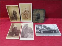 Estate Lot 5 CDV Photographs & Old Car Photograph