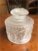 Lalique Crystal Jar children encompassing the base