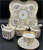 Antique Hand Painted Porcelain Tea Set