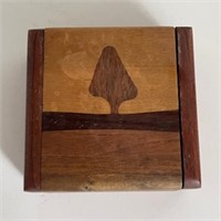 Wood Keepsake / Treasure Box with Inlay