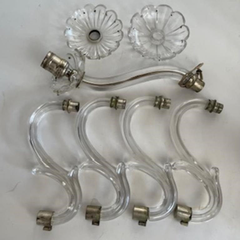 Antique Chrystal / Glass Chandalier Parts