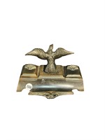 Bronze Industria Argentina Eagle Double Inkwell