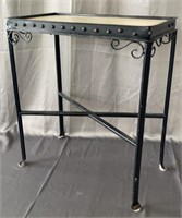 SMALL INDUSTRIA METAL TABLE 23.5 X 20.5X11 INCHES