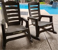 J - PAIR OF PATIO ROCKING CHAIRS (Y5)