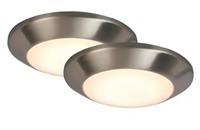 Commercial Electric 7” Brushed Nickel Flush Mount