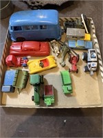 Vintage Lot of Toy Cars, trucks and farm