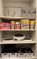 J - BINS W/ CONTENTS, POPCORN BUCKETS, DECOR (K3)