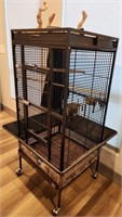 J - WHEELED BIRD CAGE (L34)