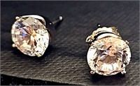 14 KT white Gold Stud Earrings with CZ