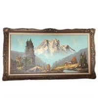 Vintage Original Oil Painting in Decorative Frame