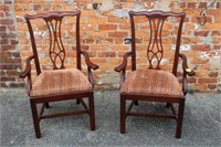 2 Arm Chippendale Chairs