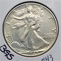 1940 WALKING LIBERTY HALF DOLLAR BU