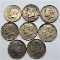 8- KENNEDY HALF DOLLARS 6- 1967 & 2- 1968
40%