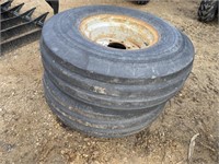 (2) 10.00-16SL Implement Tires and 6 Bolt Rims