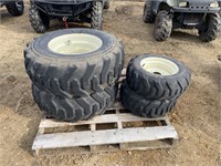 (2) Tiron 205/6/12 and 350/70-16.5 Tires and Rims