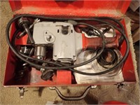 Milwaukee Hawg Drill, (4) Hole Saws, (2) Arbors,