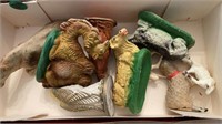 VINTAGE NATIVITY SET - CHALK AND CELLULOID?