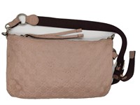 GG Salmon Leather Pouch Bag